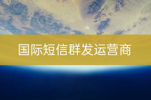 國(guó)際短信群發(fā)運(yùn)營(yíng)商