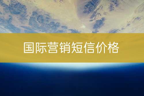 國(guó)際營(yíng)銷短信售價(jià)