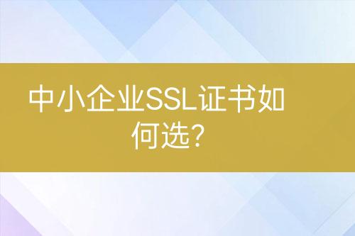 中小企業(yè)SSL證書(shū)如何選？
