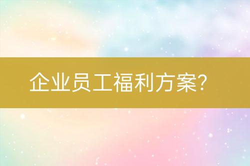 企業(yè)員工福利方案？