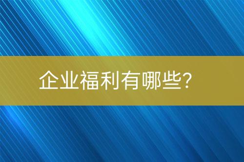 企業(yè)福利有哪些？