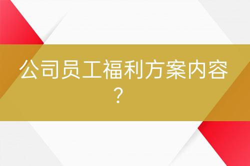 公司員工福利方案內(nèi)容？