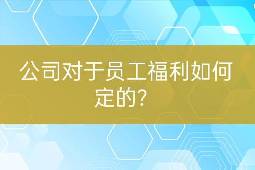 公司對于員工福利如何定的？