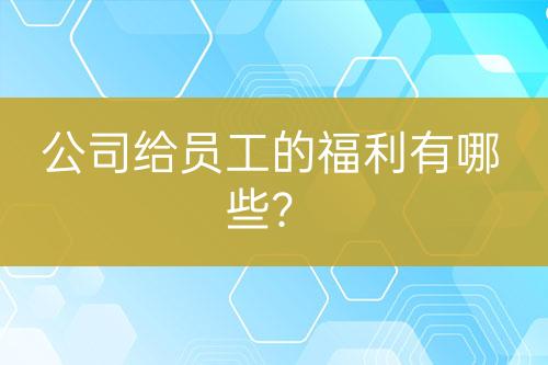 公司給員工的福利有哪些？