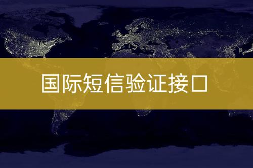 國(guó)際短信驗(yàn)證接口