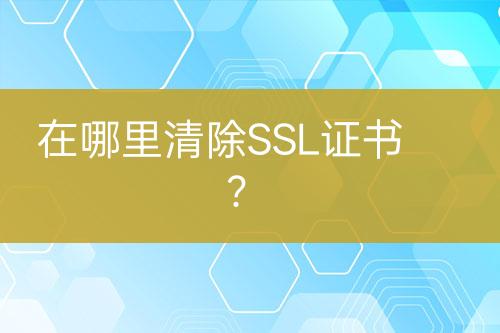 在哪里清除SSL證書？