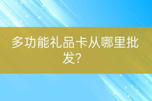 多功能禮品卡從哪里批發(fā)？