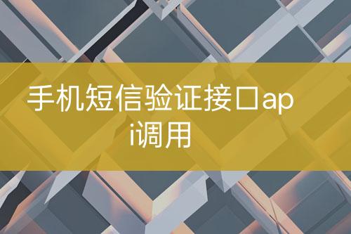 手機(jī)短信驗(yàn)證接口api調(diào)用