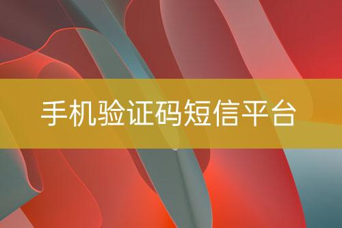 手機(jī)驗(yàn)證碼短信平臺(tái)
