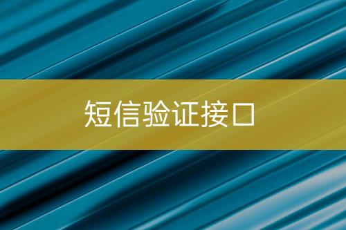 短信驗(yàn)證接口