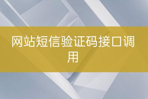 網(wǎng)站短信驗證碼接口調(diào)用