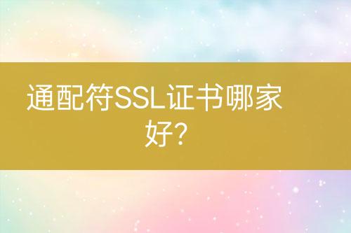 通配符SSL證書哪家好？