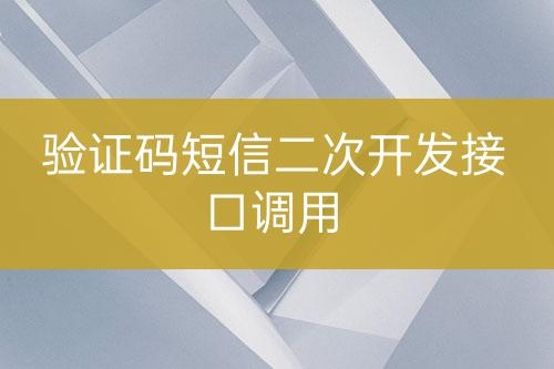 驗(yàn)證碼短信二次開發(fā)接口調(diào)用
