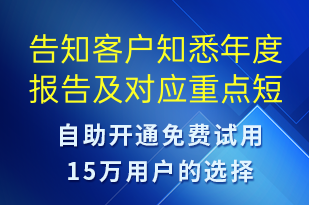 告知客戶知悉年度報(bào)告及對(duì)應(yīng)重點(diǎn)-取件通知短信模板