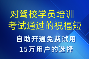  對(duì)駕校學(xué)員培訓(xùn)考試通過的祝福短信-日常關(guān)懷短信模板